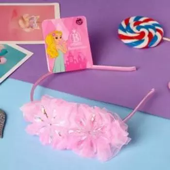 Ободок для волос "Цветана" ромашки, 0,5 см, розовый