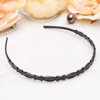 Ободок для волос "Далида" ажур, 0,6 см, чёрный