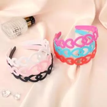 Ободок для волос "Далида" сердца, 2,7 см, микс