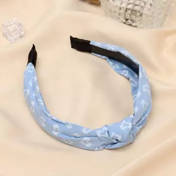 Ободок для волос «Джонс», сердца, 2.5 см, голубой