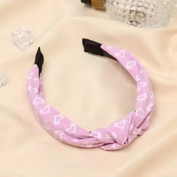 Ободок для волос «Джонс», сердца, 2.5 см, розовый