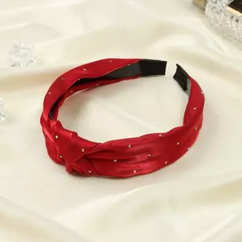 Ободок для волос «Джун», 2.5 см, красный