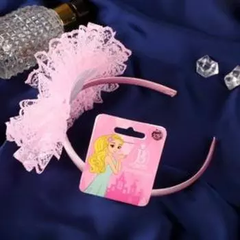 Ободок для волос "Клара" два цветочка, 0,5 см, розовый