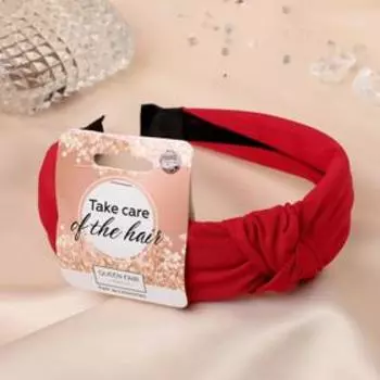 Ободок для волос "Кокетка" 3 см, красный