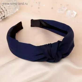 Ободок для волос «Кокетка», 3 см, синий