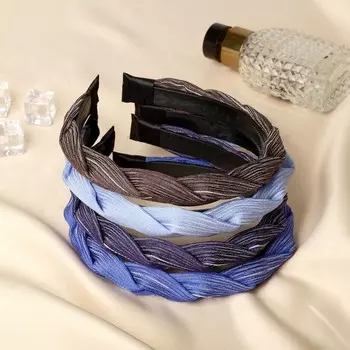 Ободок для волос «Коса», винтаж, 1.8 см, МИКС