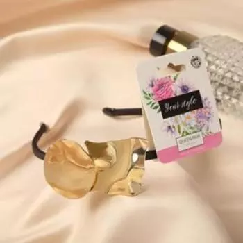 Ободок для волос "Либерти" легкость круг квадрат, 0,5 см, золото