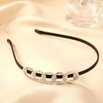 Ободок для волос "Либерти" звенья, 0,5 см, серебро