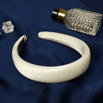 Ободок для волос «Лира», 3 см, бежевый