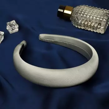 Ободок для волос «Лира», 3 см, серо-голубой