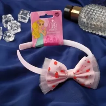 Ободок для волос "Малышка" клубничка, 0,8 см, розовый