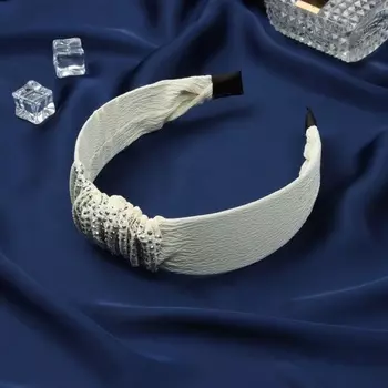 Ободок для волос «Мэнди», 4 см, белый