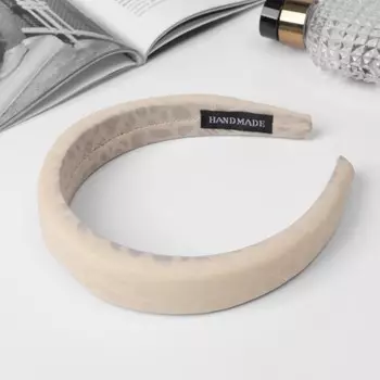 Ободок для волос "Медовый" 3 см, бежевый