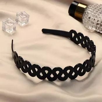 Ободок для волос «Ночка», петельки, 2.2 см, чёрный