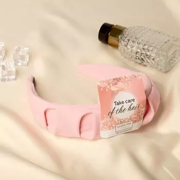 Ободок для волос «Нонна», 3.5 см, розовый