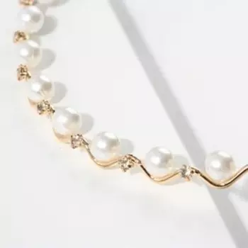 Ободок для волос с бусинками "Живи мечтой"