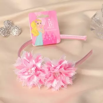 Ободок для волос «Выбражулька», астра, 0.9 см, розовый