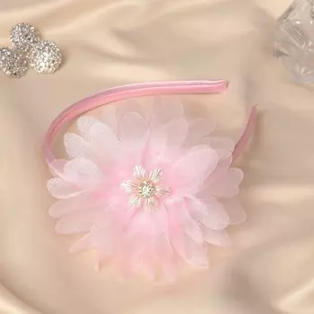 Ободок для волос «Выбражулька», ромашка, 0.9 см, розовый