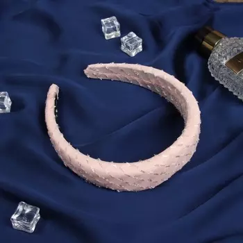 Ободок для волос «Жаннет», стиль, 3 см, розовый