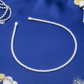 Ободок для волос «Жемчужный рай», 0.3 см, белый