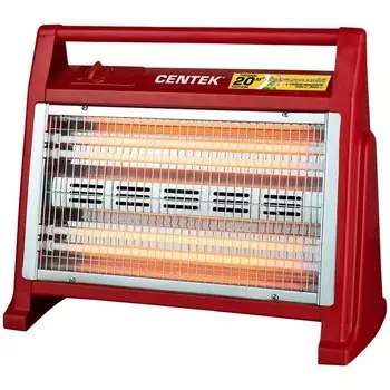 Обогреватель Centek CT-6140, кварцевый, напольный, 2000 Вт, 20 м, красный