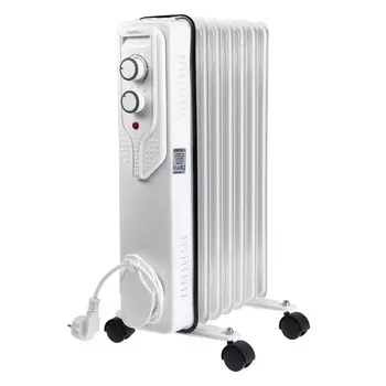 Обогреватель Centek CT-6205, масляный, напольный, 1500 Вт, 15 м, 7 секций, белый