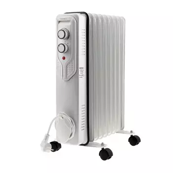 Обогреватель Centek CT-6206, масляный, напольный, 2000 Вт, 20 м, 9 секций, белый