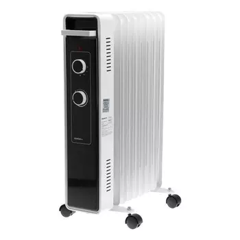 Обогреватель Centek CT-6223-9, масляный, напольный, 2000 Вт, 20 м², 9 секций, бело-чёрный