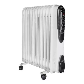 Обогреватель Eurolux ОМПТ-EU-12Н, масляный, напольный, 2500 Вт, 11 секций, 30 м, белый