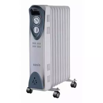 Обогреватель Oasis UT-20, масляный, 2000 Вт, 9 секций, до 20 м, серый