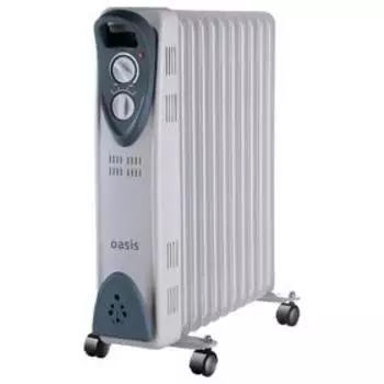 Обогреватель Oasis UT-25, масляный, 2500 Вт, 11 секций, до 25 м2, белый