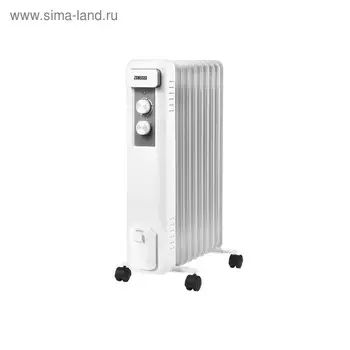 Обогреватель Zanussi Casa ZOH/CS-09W, масляный, 2000 Вт, 9 секций, 25 м2, белый