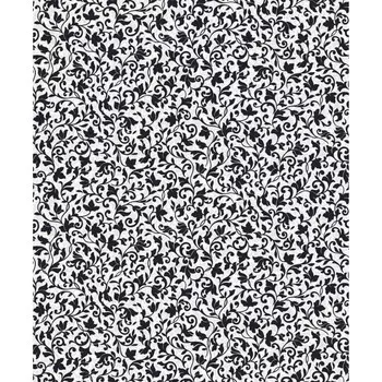Обои акриловые на бумажной основе «Саратовские обои. Рококо фон - Н», с узором, 0.5310 м, цвет чёрный/белый