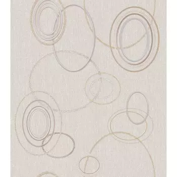 Обои дуплекс на бумажной основе Malex Овалы 231862-1 бежевый 0,53*10м