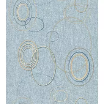 Обои дуплекс на бумажной основе Malex Овалы 231862-6 джинс 0,53*10м