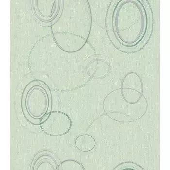 Обои дуплекс на бумажной основе Malex Овалы 231862-7 зеленый 0,53*10м