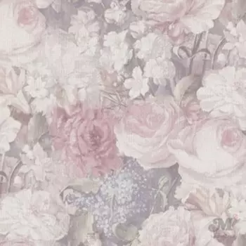 Обои флизелиновые Грандеко Раша Elenato 37601 фиори, цветы розовые 1,06х10м