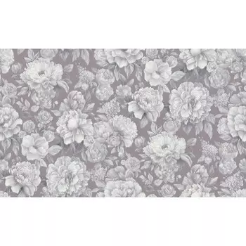 Обои горячее тиснение на флизелине Malex Флёр 4146-8 тауп 1,06*10м