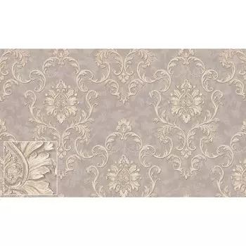 Обои горячее тиснение на флизелине Malex Монте Карло 4103-3 кофе с молоком 1,06*10м