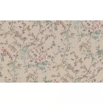 Обои горячее тиснение на флизелине Malex Шинуазри 4128-3 кофе-бирюза 1,06*10м