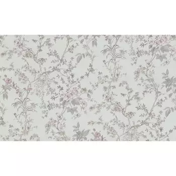 Обои горячее тиснение на флизелине Malex Шинуазри 4128-5 серо-розовый 1,06*10м