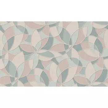 Обои горячее тиснение на флизелине Malex Витраж 4150-6 пудра-бирюза 1,06*10м