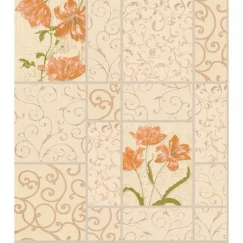 Обои бумажные, водостойкие при эксплуатации "Гомельобои" Лель 51, 0,53х10,05м