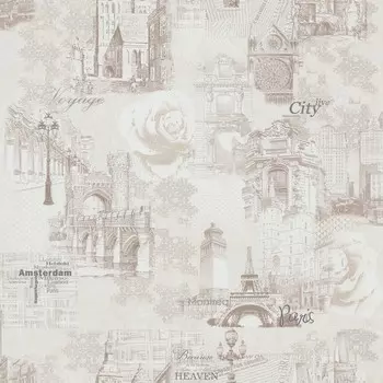 Обои на бумажной основе Европа, 0,53х10,06 м, 229762-1