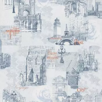 Обои на бумажной основе Европа, 0,53х10,06 м, 229762-6