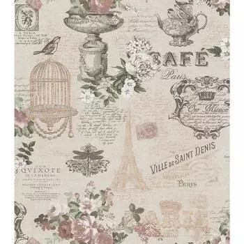 Обои на бумажной основе Винтаж, 0,53х10,06 м, 233922-3