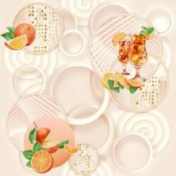 Обои виниловые на бумажной основе моющиеся Саратовские обои В033-02 Цитрус-Д, 0.53*10м