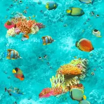 Обои виниловые на бумажной основе "Саратовские обои" В612-04 "Немо" 0,53*10м