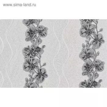 Обои виниловые на флизелиновой основе "Белвинил" Агата-12 черно-белая 1,06*10м