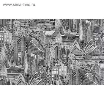 Обои виниловые на флизелиновой основе "Белвинил" Вояж-22 черно-белый 1,06*10м